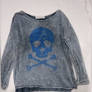 Vintage Havana distressed look skull sweatshirt size M medium